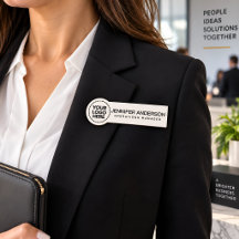 Élégant Badge Personnalisé avec Logo Professionnel