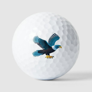Elegant Bald Eagle Emblem Golfball