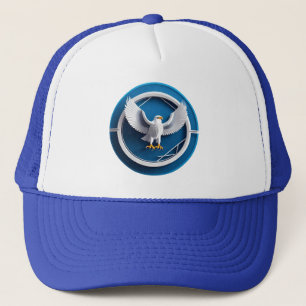 Elegant Bald Eagle Emblem Truckerkappe