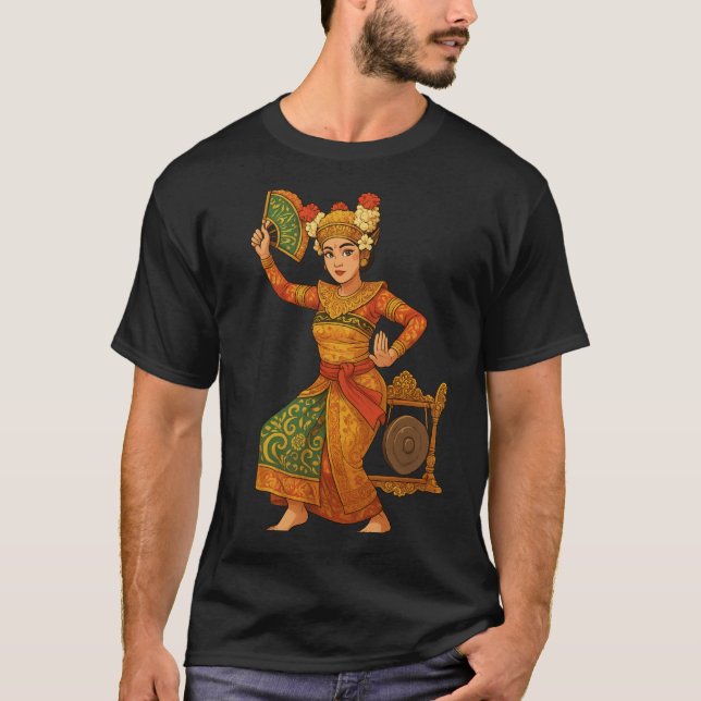 Elegant Bali Dancer - Indonesische Woche des Denkm T-Shirt (Vorderseite)