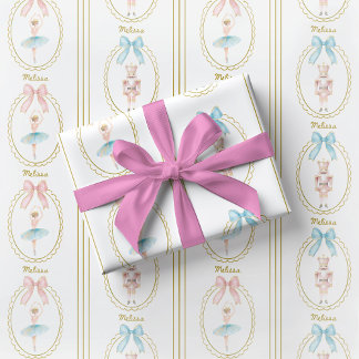 Elegant Ballerina Nutcracker Wrapping Paper Geschenkpapier