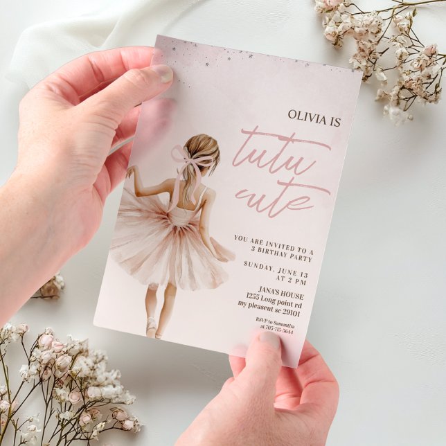 Elegant Ballerina Pink Geburtstag (Von Creator hochgeladen)