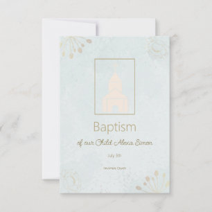 Elégant Baptême carte RSVP pour bébé