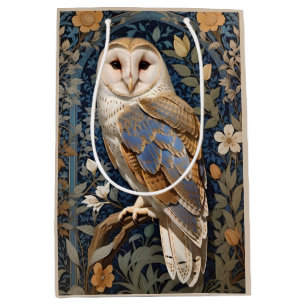 Elegant Barn Owl William Morris Inspiriert Mittlere Geschenktüte