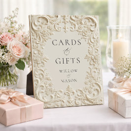 Elegant Baroque Cards & Gifts Wedding Plaque Sign Fotoplatte