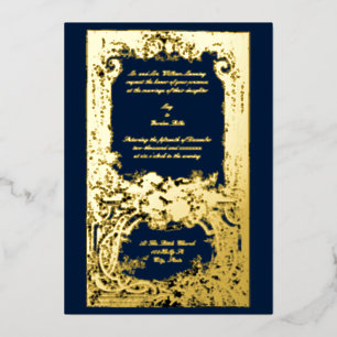 Elégant Baroque Rococo Oiseaux Mariage Invitations