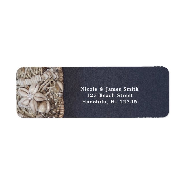 Elegant Beach Puka Muscheln Hochzeit Einladung (Vorne)