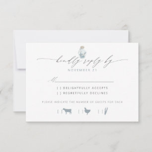Elégant Beach Seashell Script Wedding RSVP