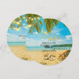 Elégant Beach Summer Wedding Enregistrer la carte
