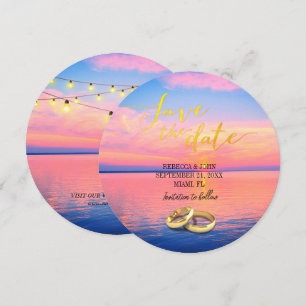 Elégant Beach Summer Wedding Enregistrer la carte 