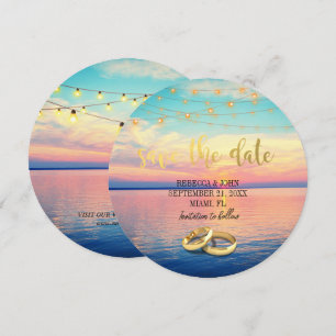 Elégant Beach Summer Wedding Enregistrer la carte 