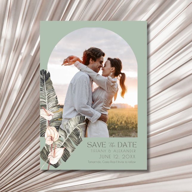 Elegant Beach Tropical Photo Wedding  Save The Date (Elegant Beach Tropical Photo Wedding Save The Date)