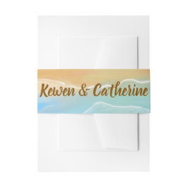 Elegant Beach Wedding Invitation Einladungsbanderole