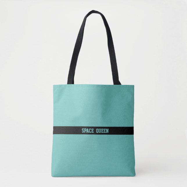 Elegant Beautiful Black & Aquamarin Tasche (Vorderseite)