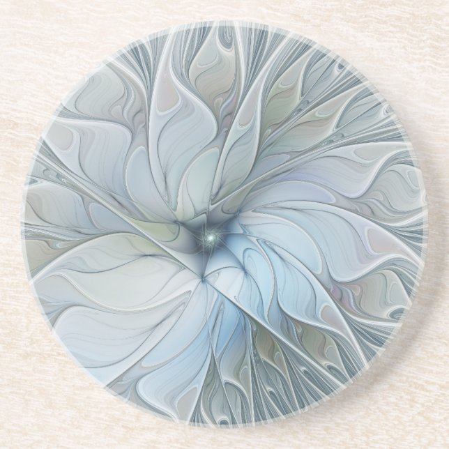 Elegant Beauty Modern Abstract Fractal Art Flower Getränkeuntersetzer (Vorne)