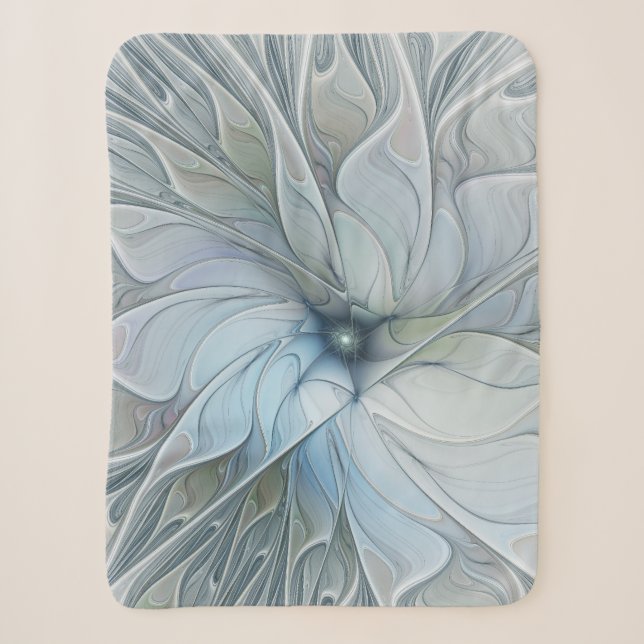 Elegant Beauty Modern Abstract Fractal Art Flower Sherpadecke (Vorderseite)