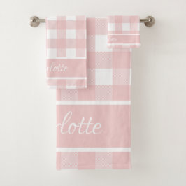 Élégant bébé moderne rose blanc Chèques Buffalo bl