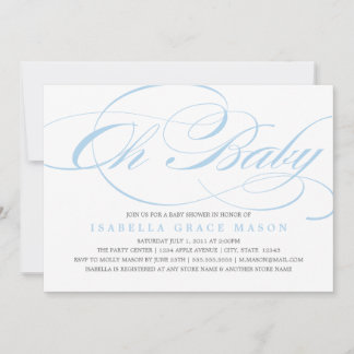 Élégant bébé Oh| Invitation Baby shower