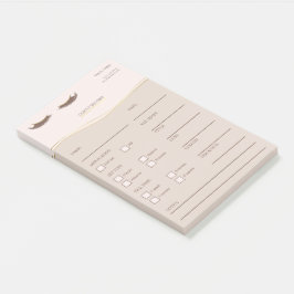 Elegant beige and gold Lash Client  Post-it® Notes Post-it Klebezettel