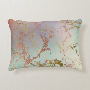 Elegant Beige Marble Minze Sage Green Rose Gold Dekokissen