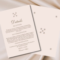 Elegant Beige Pink Pearl Wedding Details