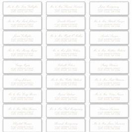 Elegant Beige Script Guest Address Labels
