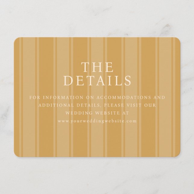 Elegant Beige Stripes Begleitkarte (Vorderseite)