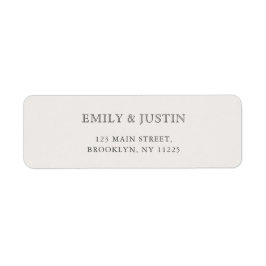 Elegant Beige Wedding Address