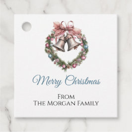 Elegant Bell Wreath Frohe Weihnachten Geschenkanhänger