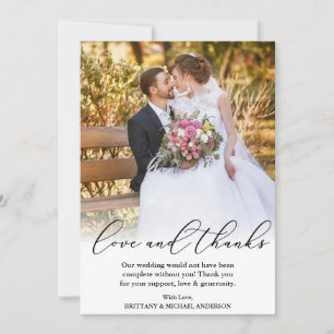 Elégant belle calligraphie amour Merci Mariage