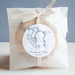 Elegant Bellingham Washington Map Gastgeschenk Hoc Runder Aufkleber