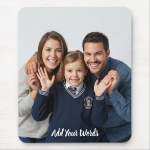 Elegant benutzerdefiniertes Foto- & Text-personali Mousepad