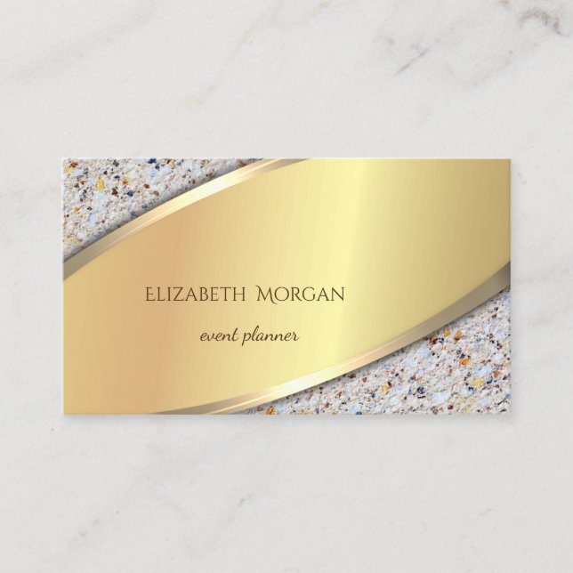 Elegant Beruflich , Gold , Marmor Visitenkarte (Vorderseite)