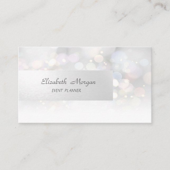 Elegant Beruflich Minimalistisch, Bokeh Visitenkarte (Vorderseite)