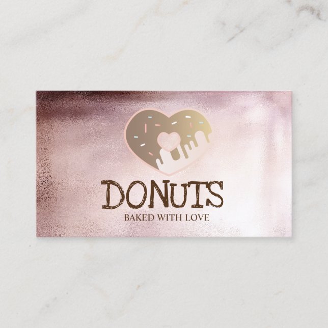 Elegant Beruflich modern, Donuts, Bäckerei Visitenkarte (Vorderseite)