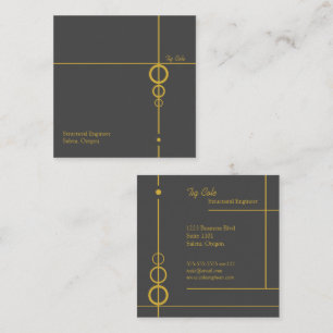 Elegant Beruflich Quadratische Visitenkarte