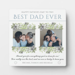 Elegant Best Dad Ever Father's Day Photo Collage Fotoplatte