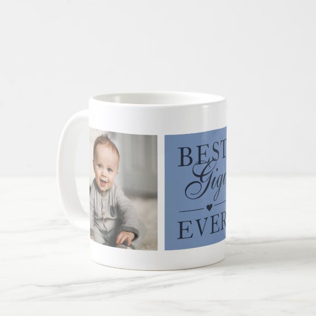 Elegant Best Gigi Ever Blue Foto Kaffeemaschine Ta Kaffeetasse (Vorderseite Links)