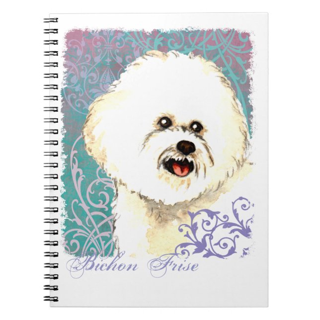 Elegant Bichon Frise Notizblock (Vorderseite)