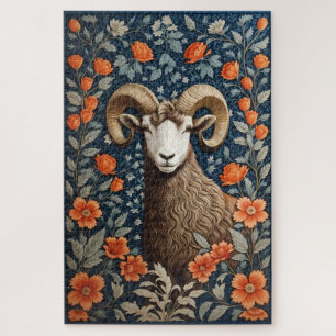 Elegant Big Horn Sheep William Morris Inspiriert