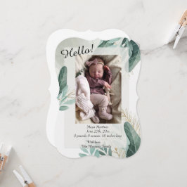 Elegant Birth Ankündigung