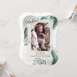 Elegant Birth Ankündigung