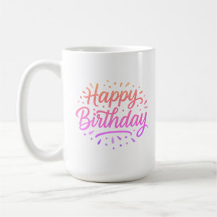 Elegant Birthday Calligraphy Design Kaffeetasse