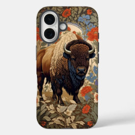 Elegant Bison William Morris Inspiriert iPhone 16 Hülle
