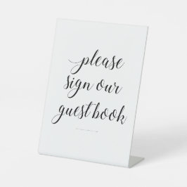 Elegant Bitte unterschreiben Sie unser Gästebuch Sockelschild