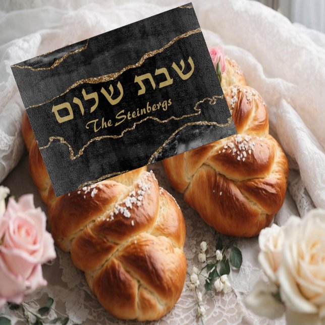Elegant Black Agate Challah Board Schneidebrett (Von Creator hochgeladen)