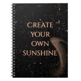 Elegant Black and Gold Aesthetic Notebook Notizblock