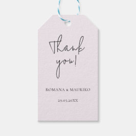 Elegant Black and Lilac Minimalistisch Geschenkanhänger