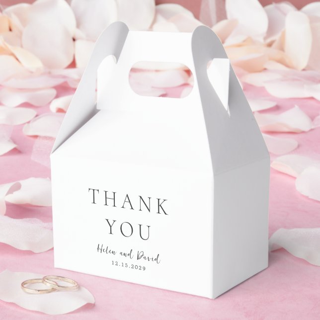 Elegant Black and White Classic Wedding Geschenkschachtel (Hochzeit)