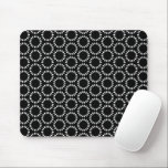 Elegant Black and White Petal Mandala Pattern Mousepad<br><div class="desc">A modern black and white geometric pattern featuring symmetrical petal shapes arranged in a mandala-inspired design. This clean and elegant artwork creates a bold decorative look perfect for stylish accessories, stationery, and contemporary home décor.</div>